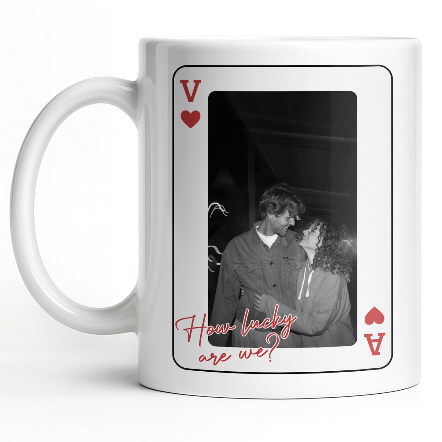 How Lucky Are We Playing Card Design And Heart