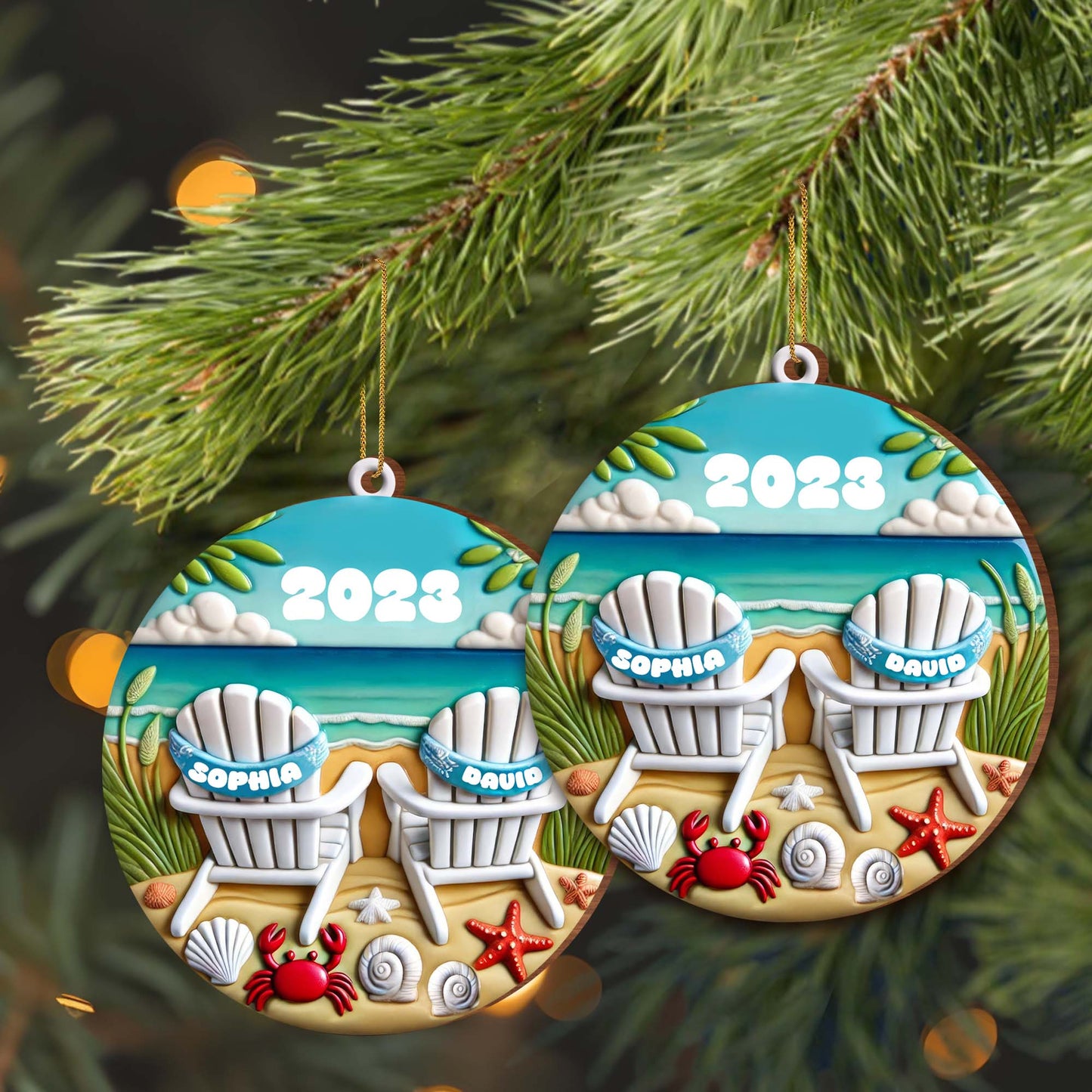 Relax And Unwind With Seaside Memories Beach Chairs Ornament