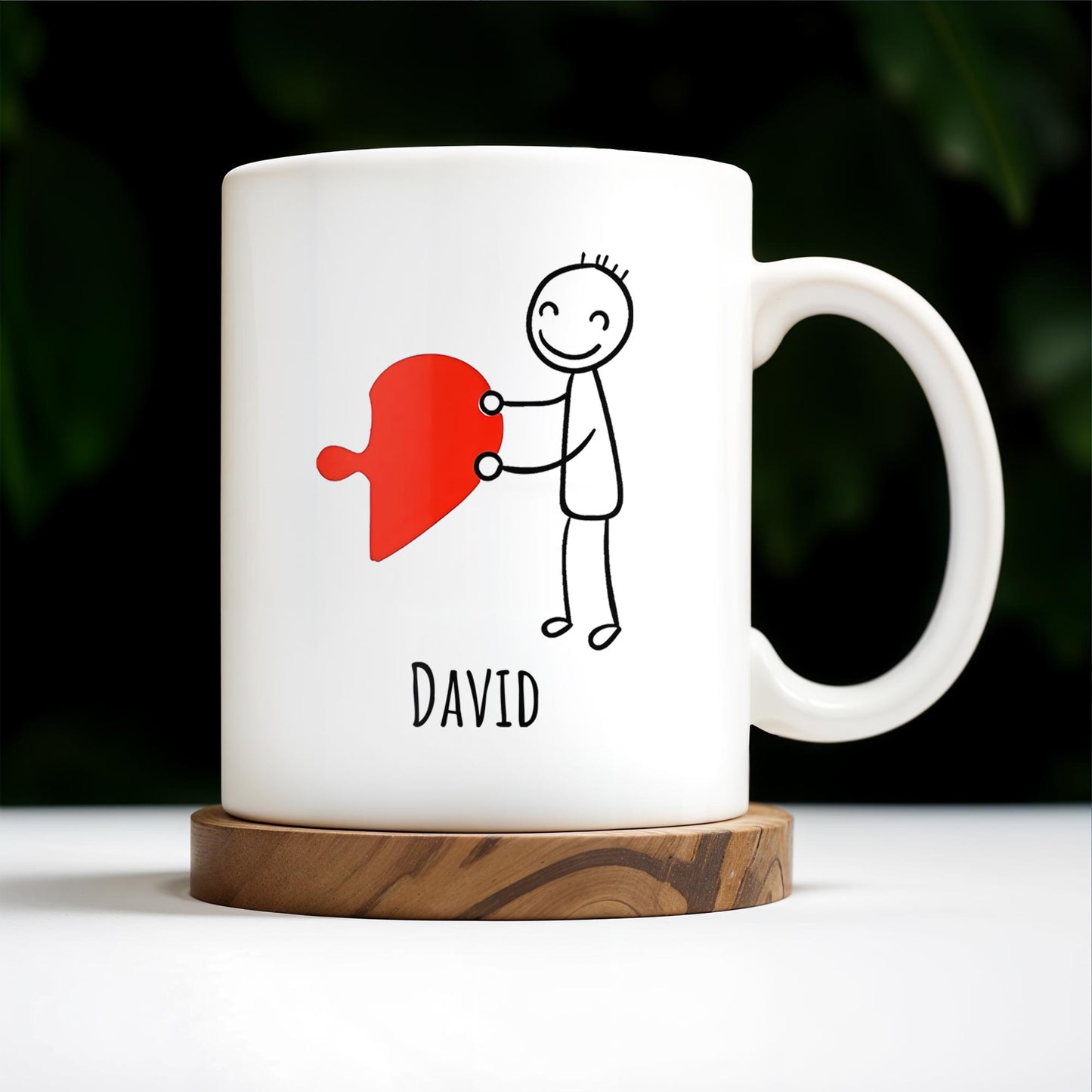 Connecting Hearts Puzzle Heart Design