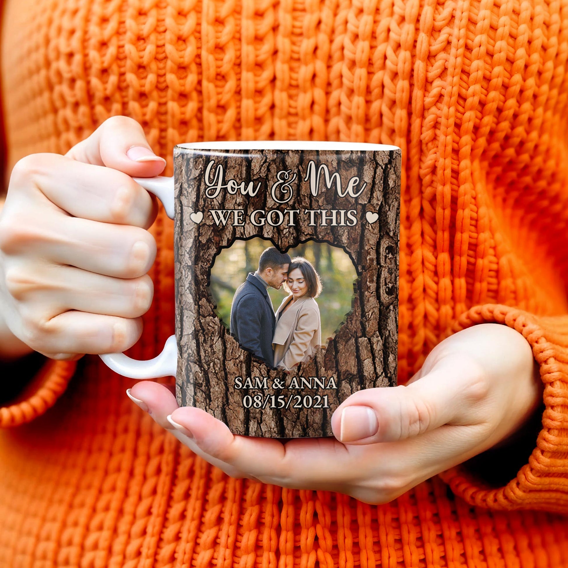You & Me We Got This Tree Bark Heart Design