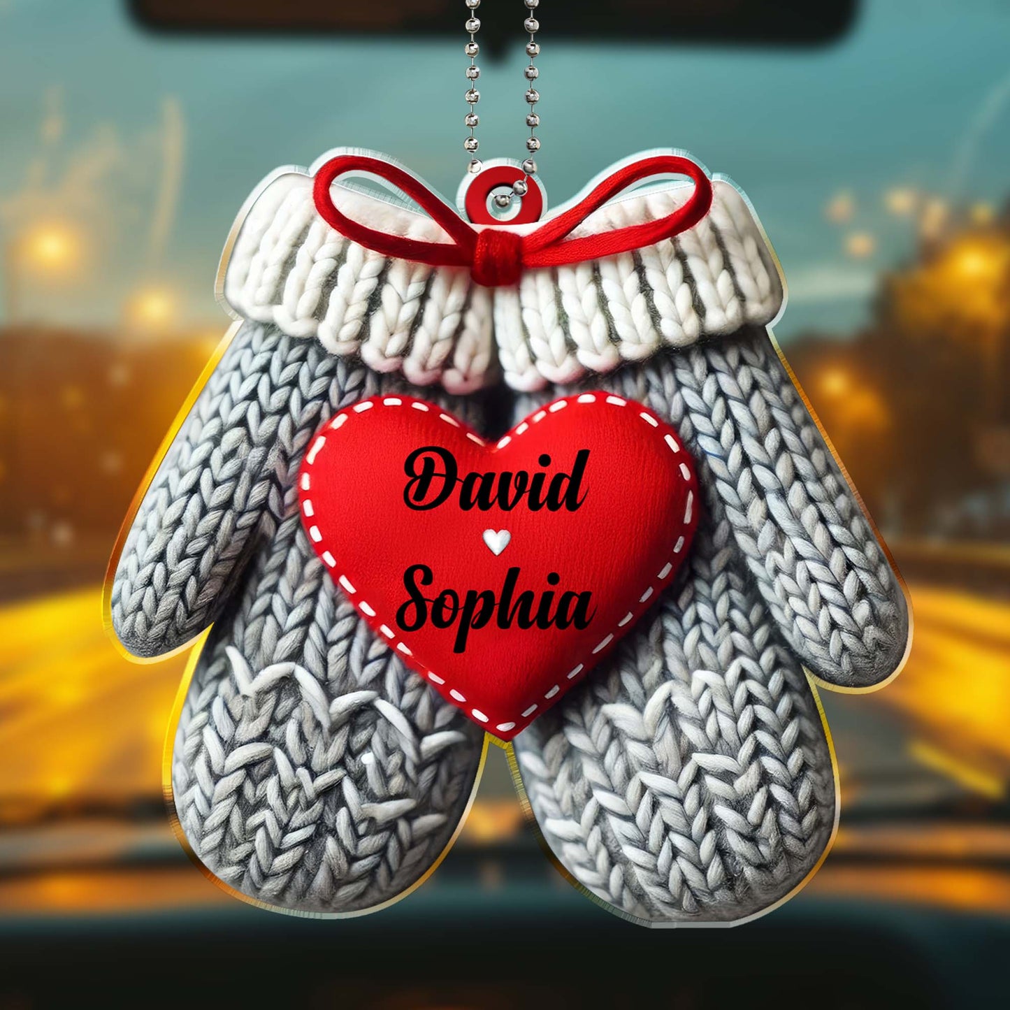 Warming Hearts One Ride At A Time Mittens Ornament