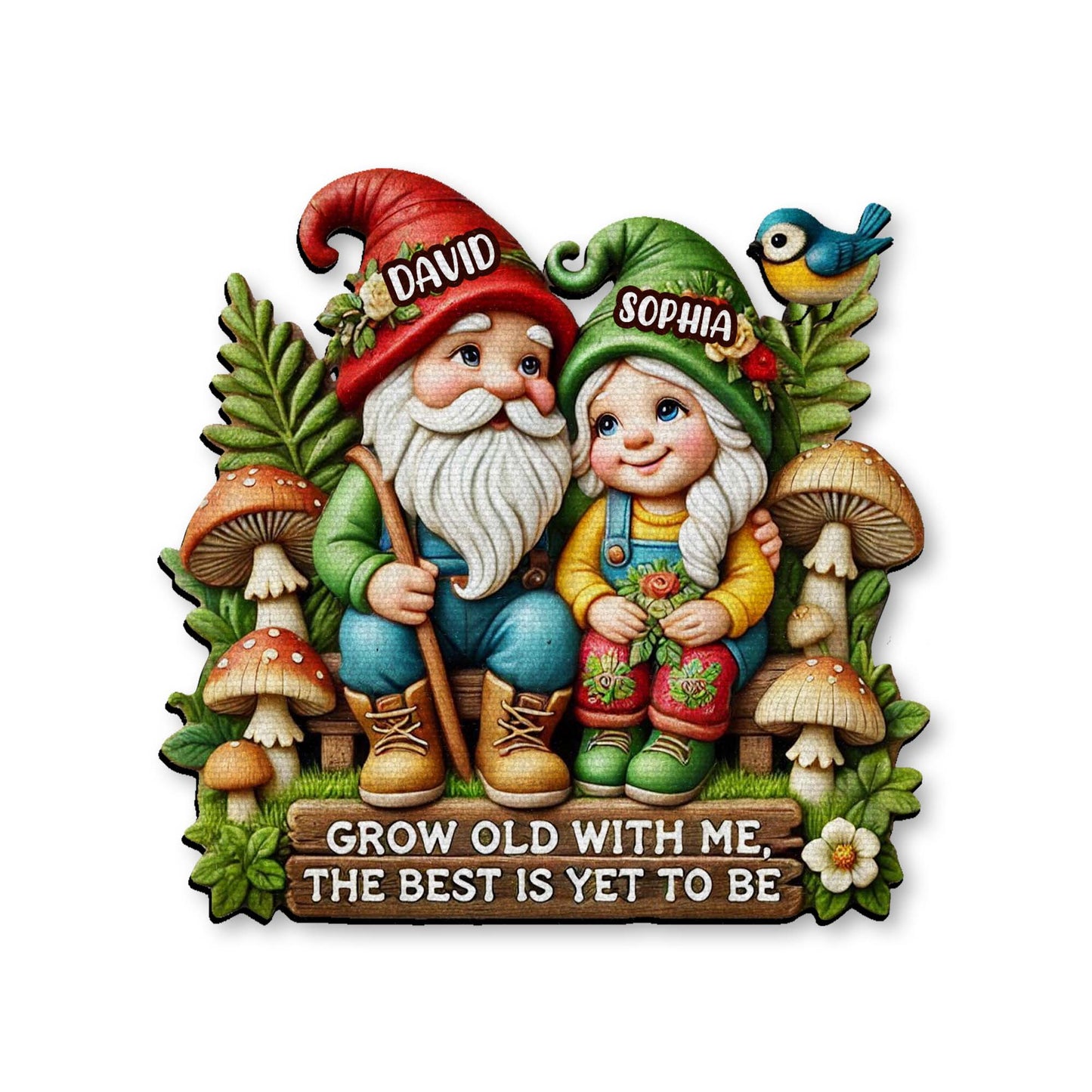 Grow The Way You Want Featuring Gnomes And Flowers