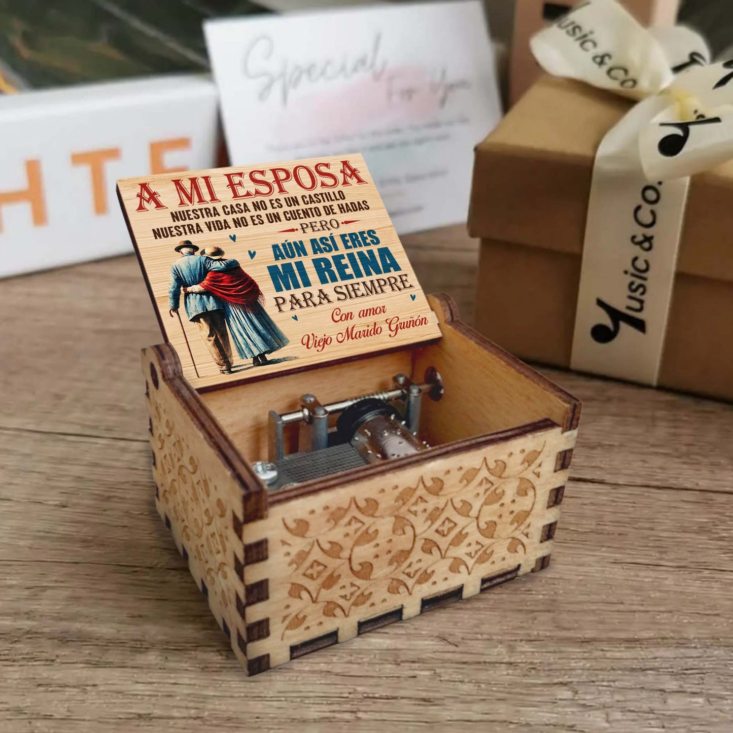 A Mi Esposa Mi Reina Para Siempre Elderly Couple Design