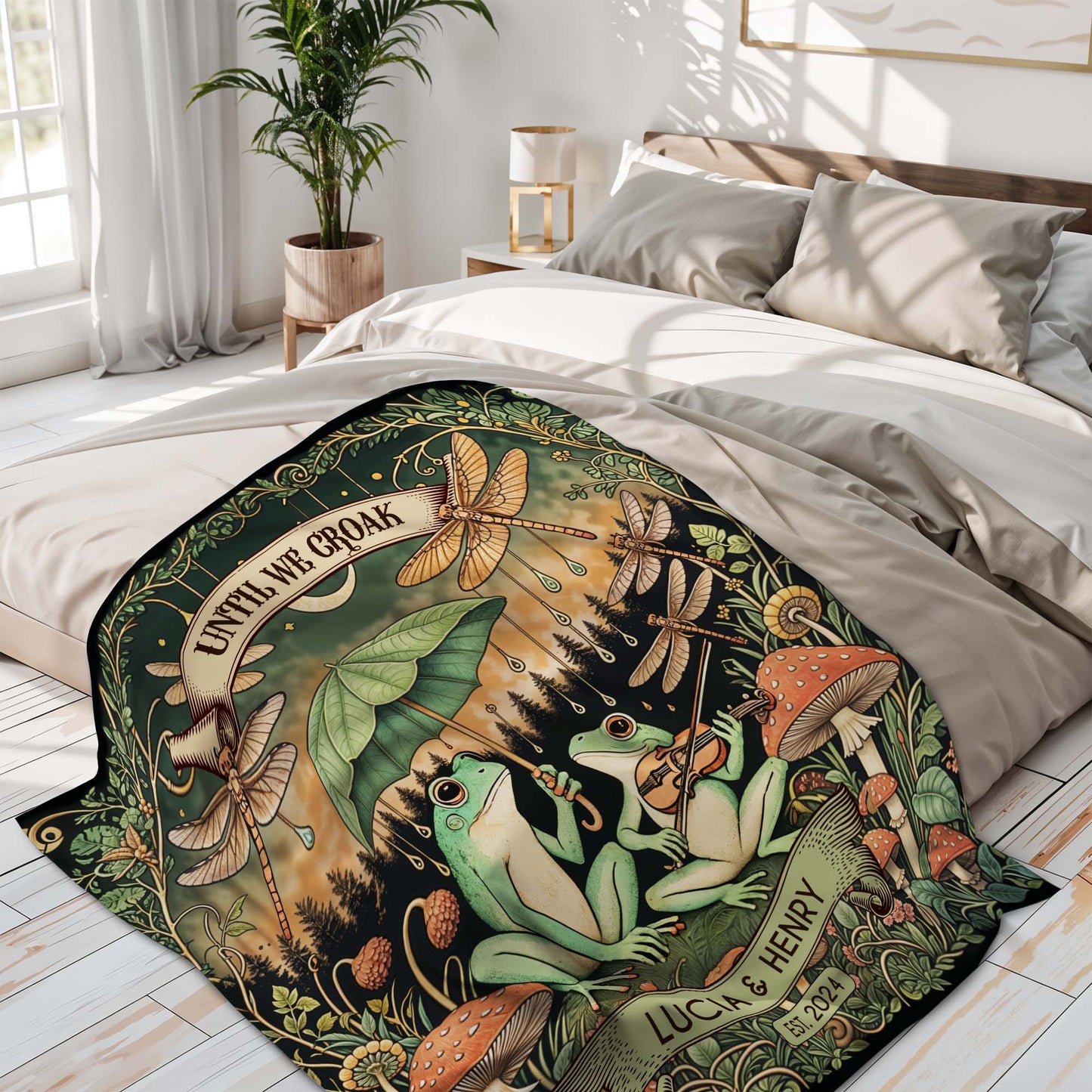 Until We Croak Frogs Under Umbrella Nature Theme