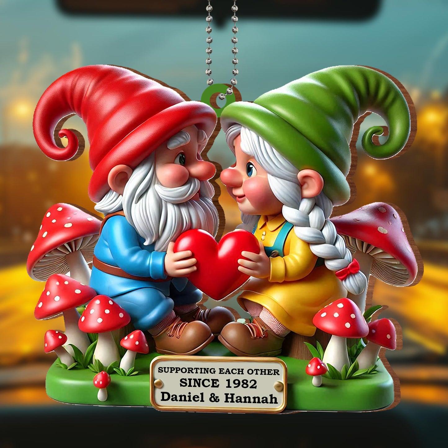 Supporting Each Other Since Year With Gnomes and Heart