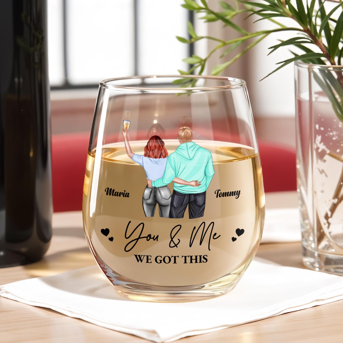 You & Me, We Got This, Couple Embrace Design