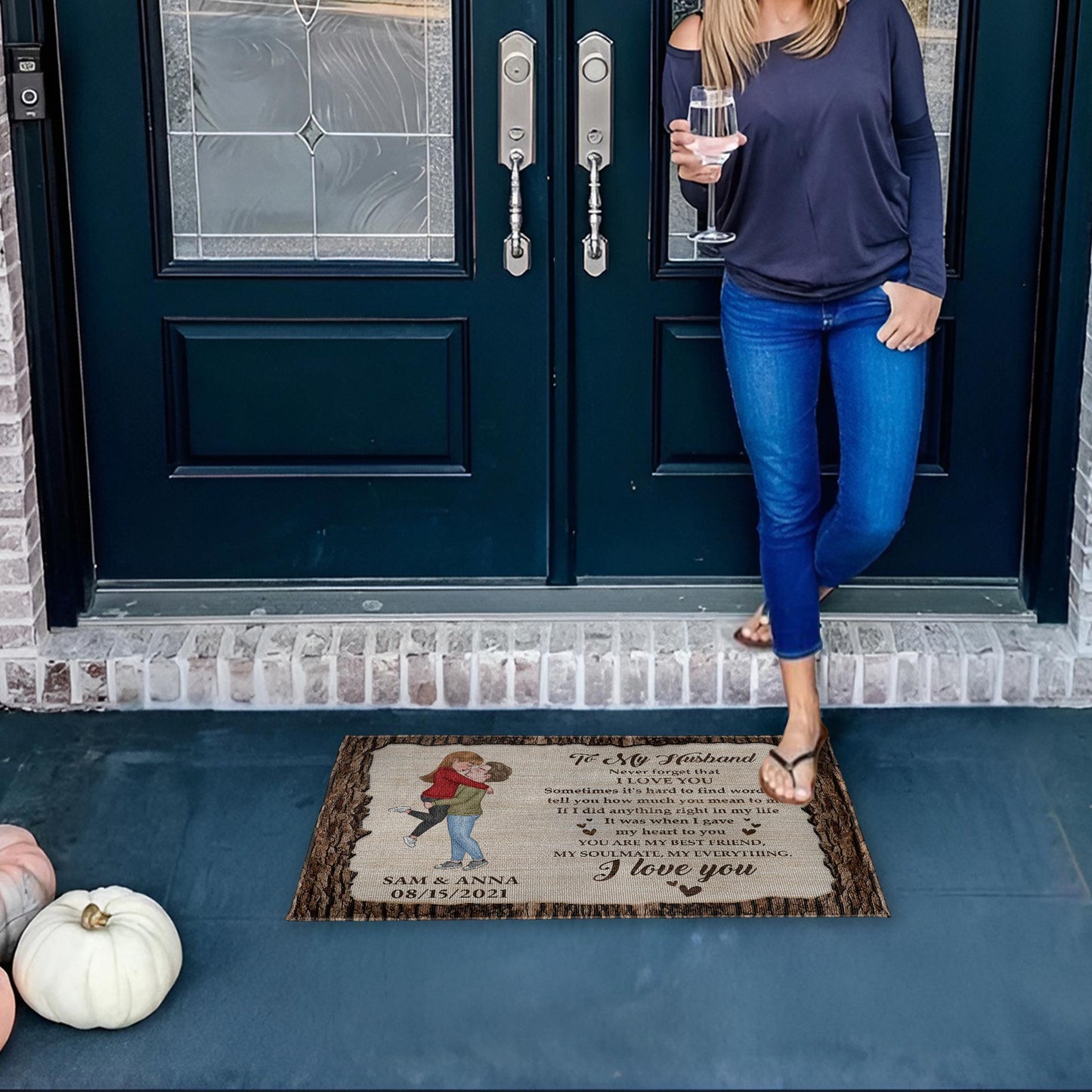 I Love You, You Are My Everything, Perfect Gift For Spouse - Personalized Custom Doormat - CPL265_DRM