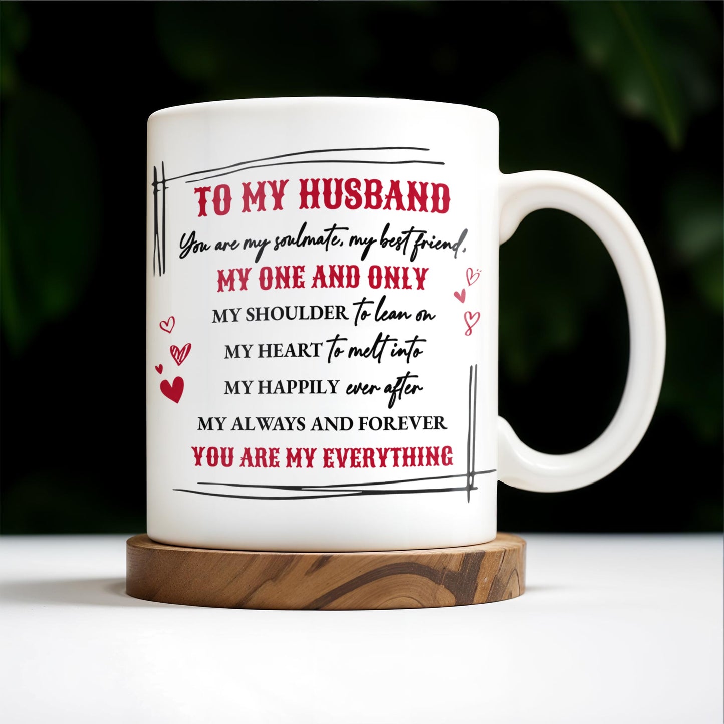 To My Husband You Are My Everything, Romantic Skyline and Couple Design