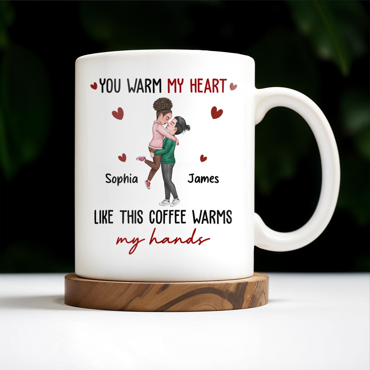 Warm My Heart Coffee Warms My Hands Mug