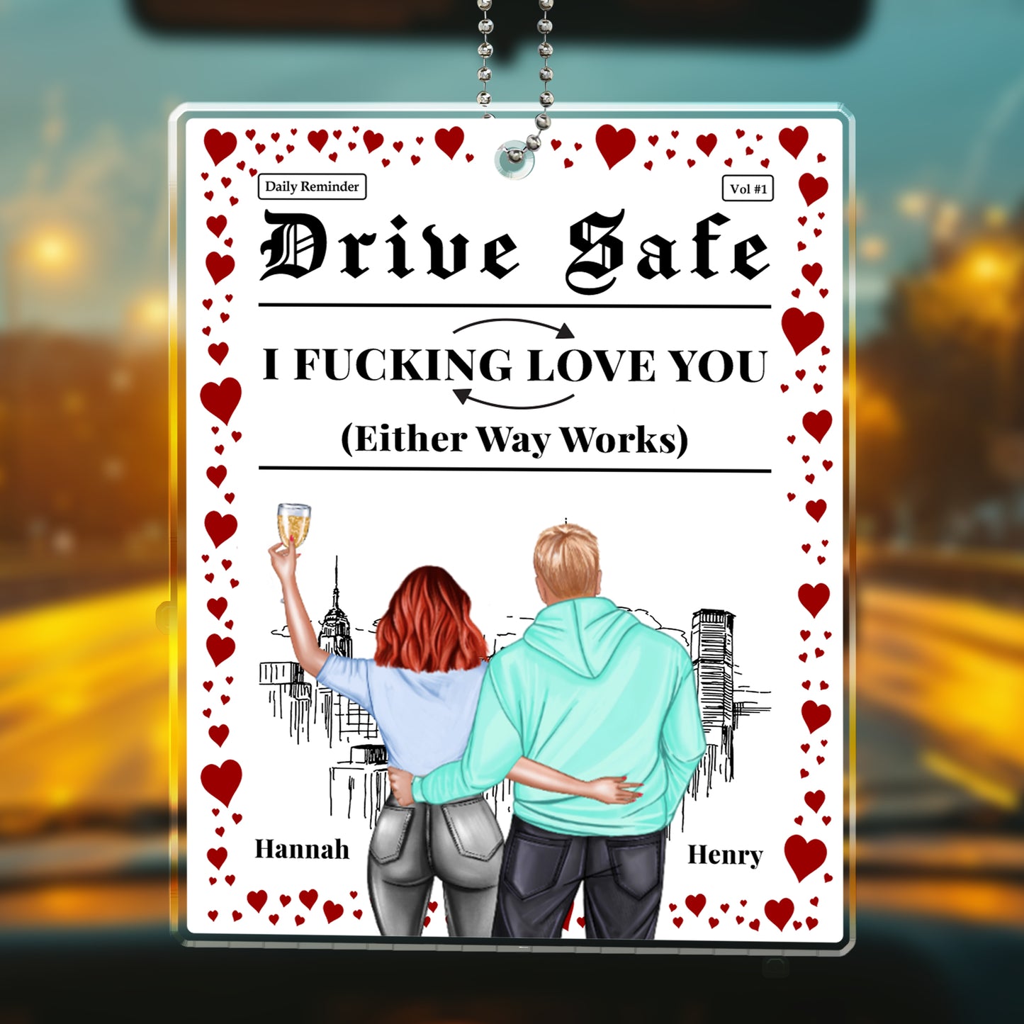 Drive Safe I Effing Love You Romantic Couple Design