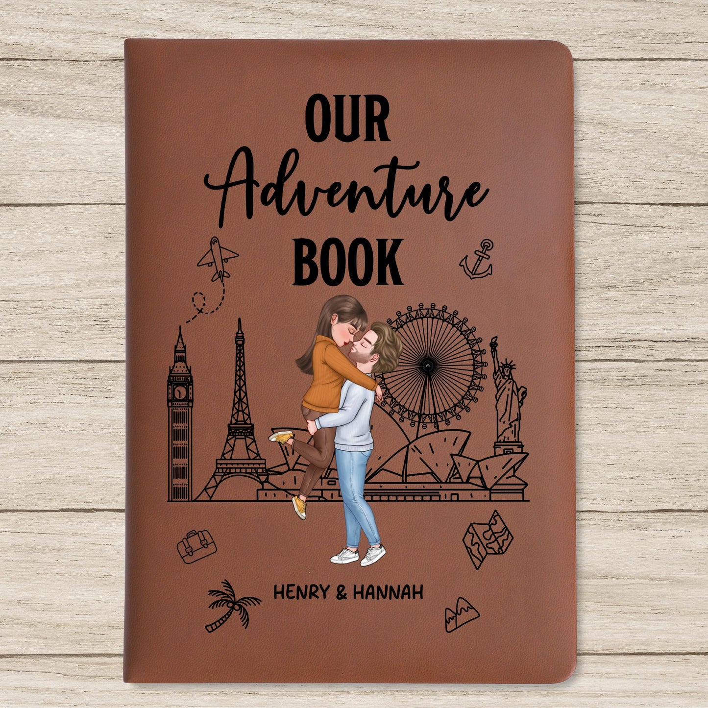 Our Adventure Book With Famous Landmarks And Couple