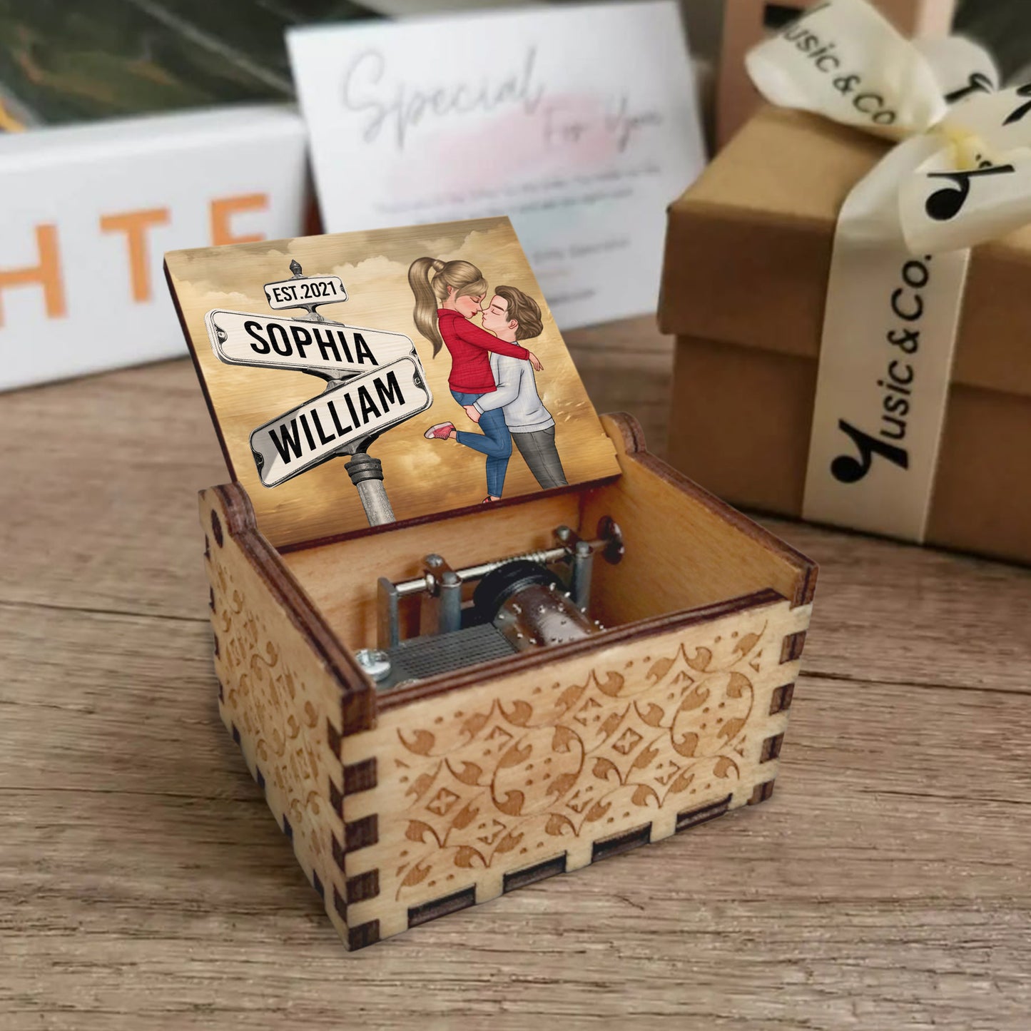 Timeless Embrace Moment Forever Captured Street Signs Design