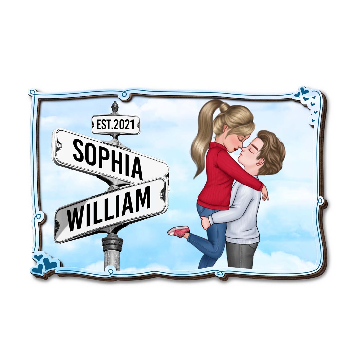 Together Forever Love Street Signs Visor Clip