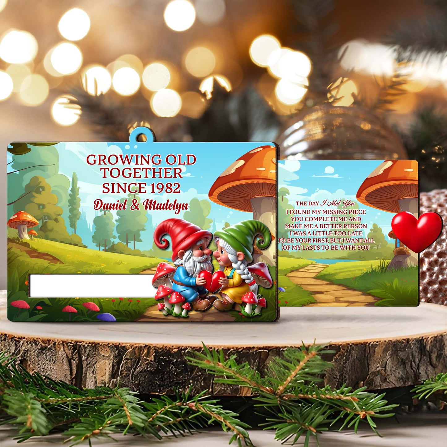 Growing Old Together Missing Piece Love Quote With Gnomes