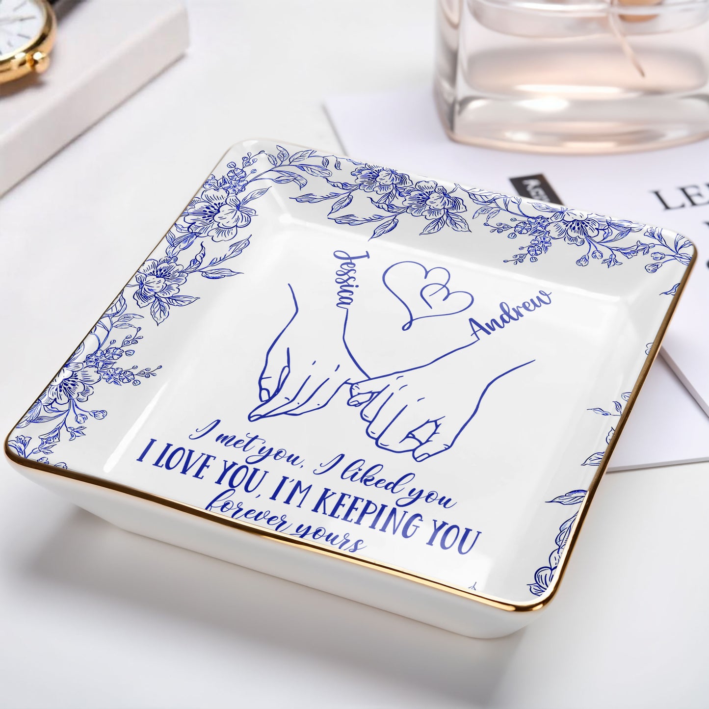 I Met You, I Loved You, Floral Heart Design