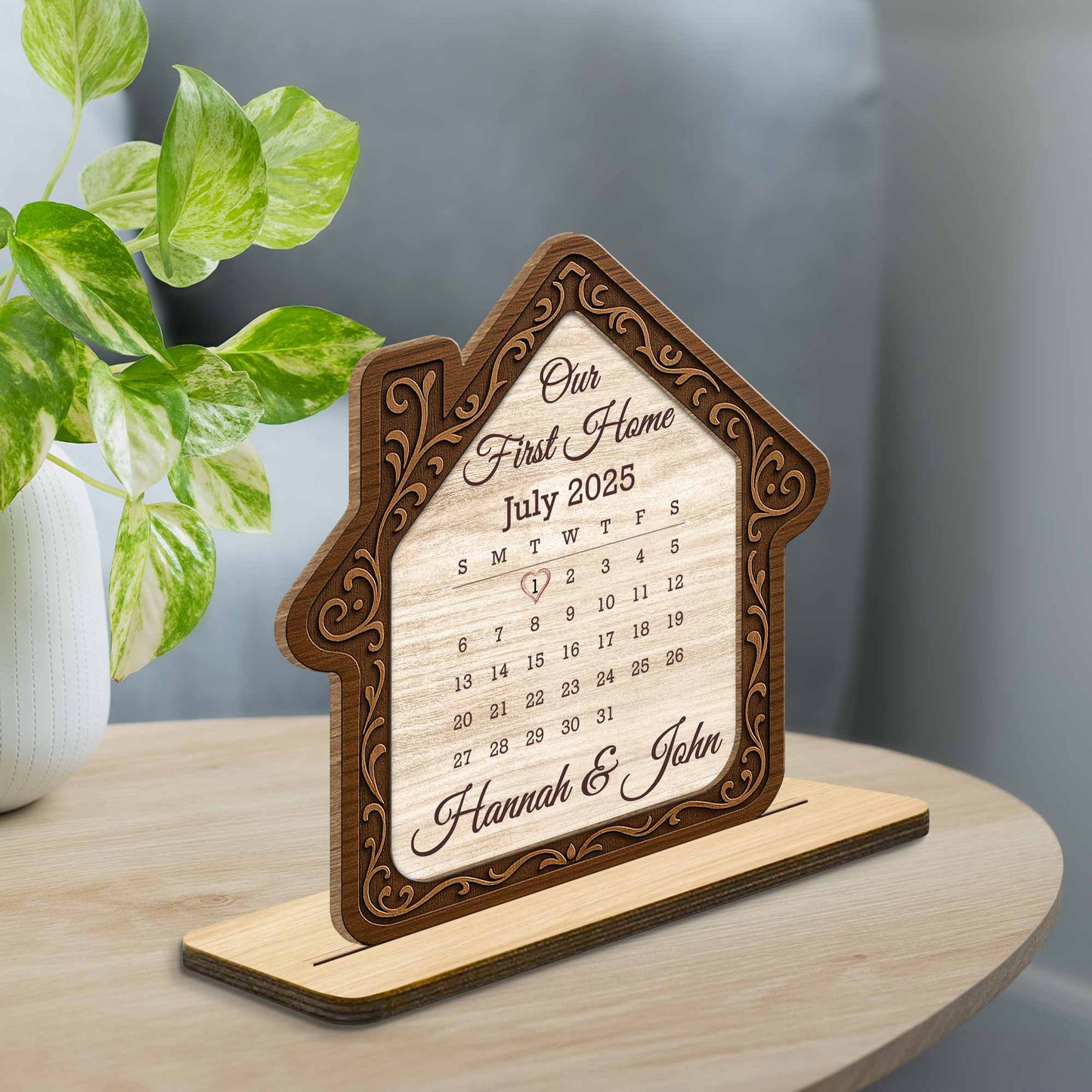 Our First Home House Outline With Calendar Design