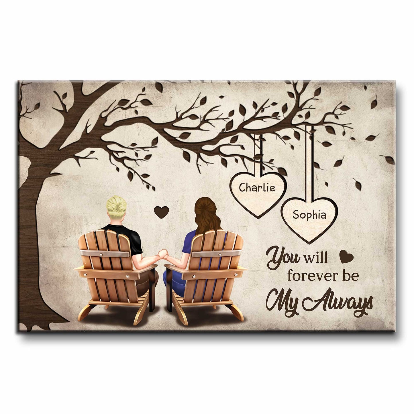 You Will Forever Be My Always With Couple And Tree