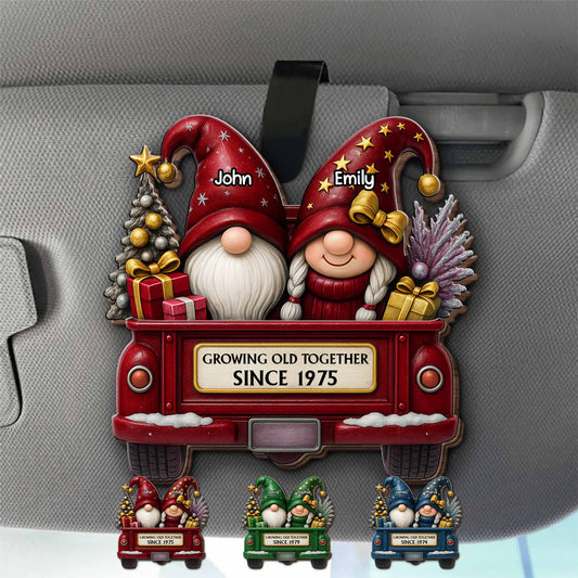 Growing Old Together With Gnomes And Festive Truck