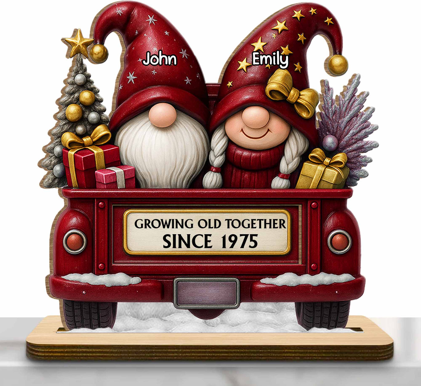 Growing Old Together Since, Gnomes On Holiday Bus