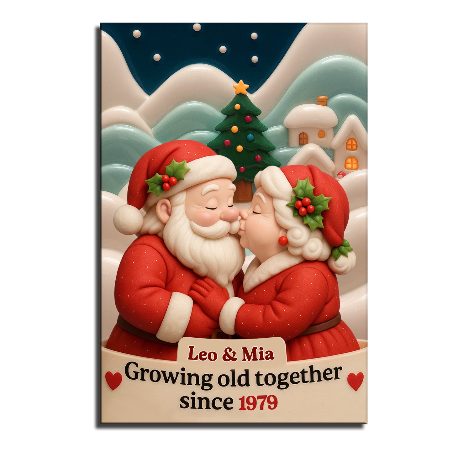 Growing Old Together With Santa And Christmas Cheer
