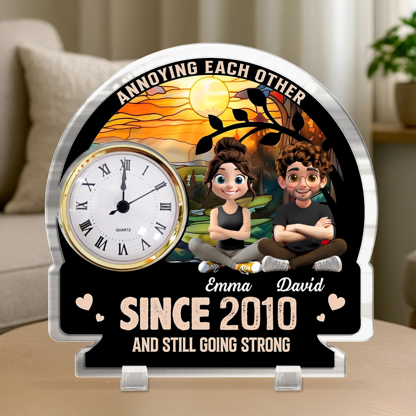 Annoying Each Other Since, Sun And Leaves Design