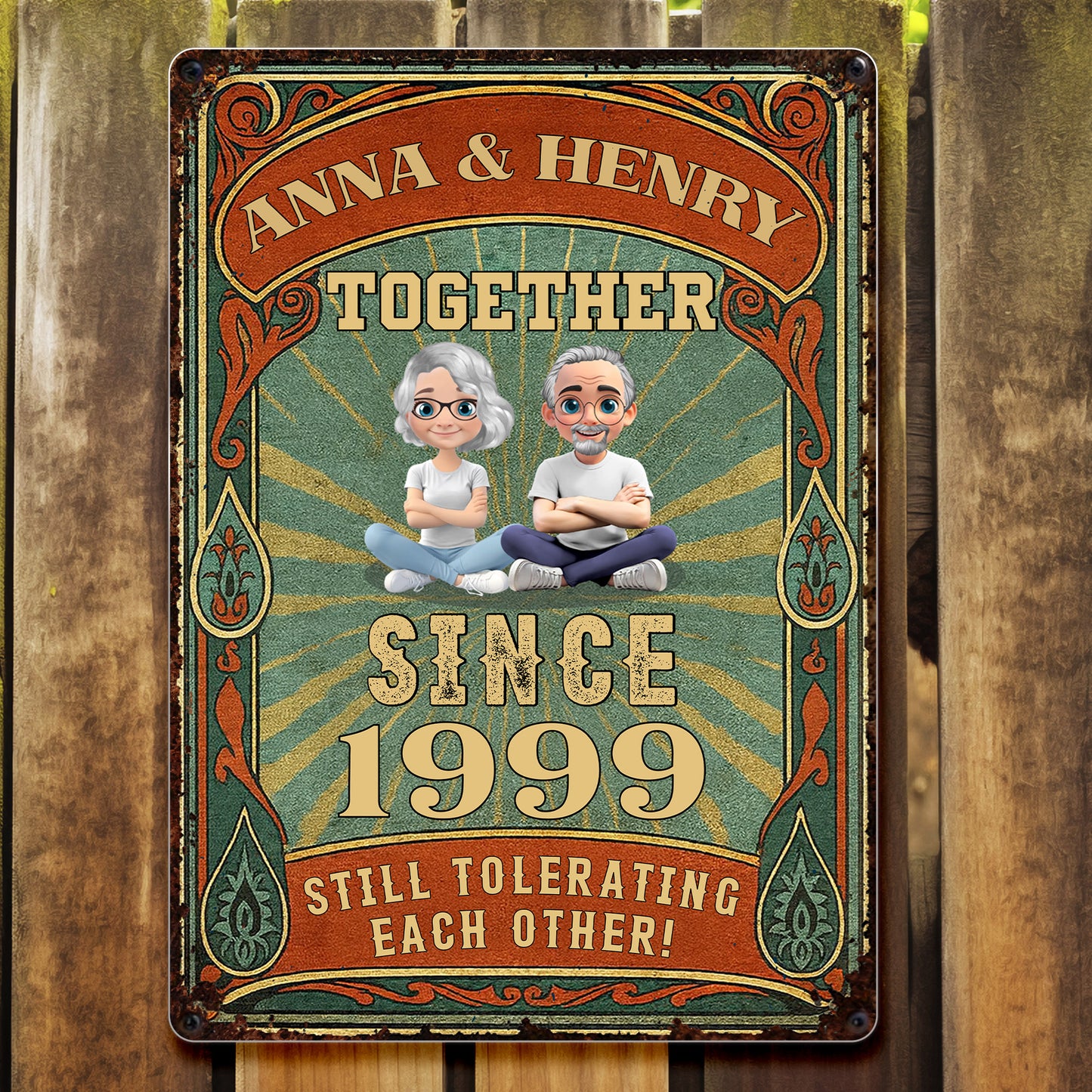 Together Since, Still Tolerating Each Other, Couple Vintage Design
