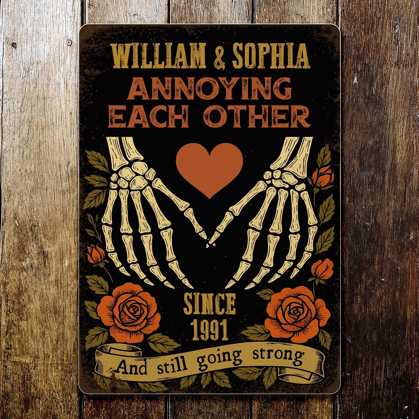 Annoying Each Other And Still Going Strong, Skeleton Hands And Roses