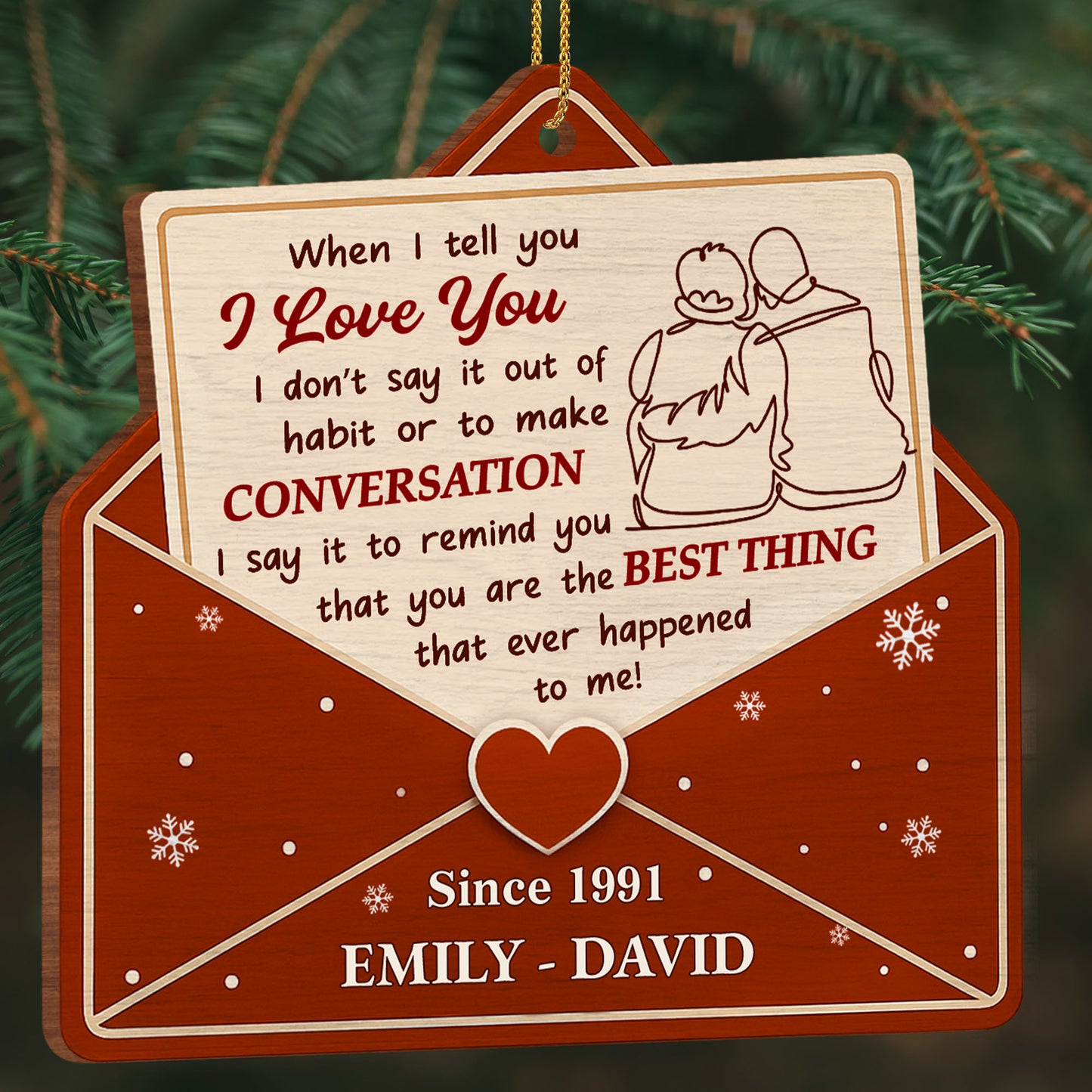 When I Tell You I Love You, Couple And Heart Design