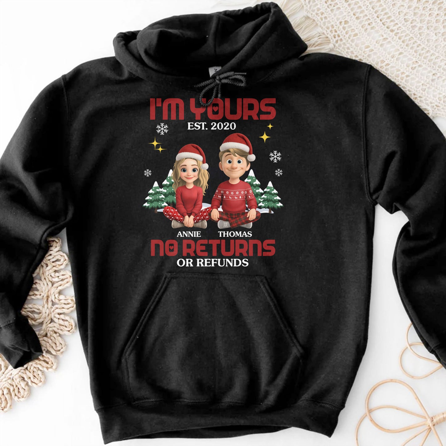 I'm Yours No Returns Or Refunds, Christmas Trees Santa Hats