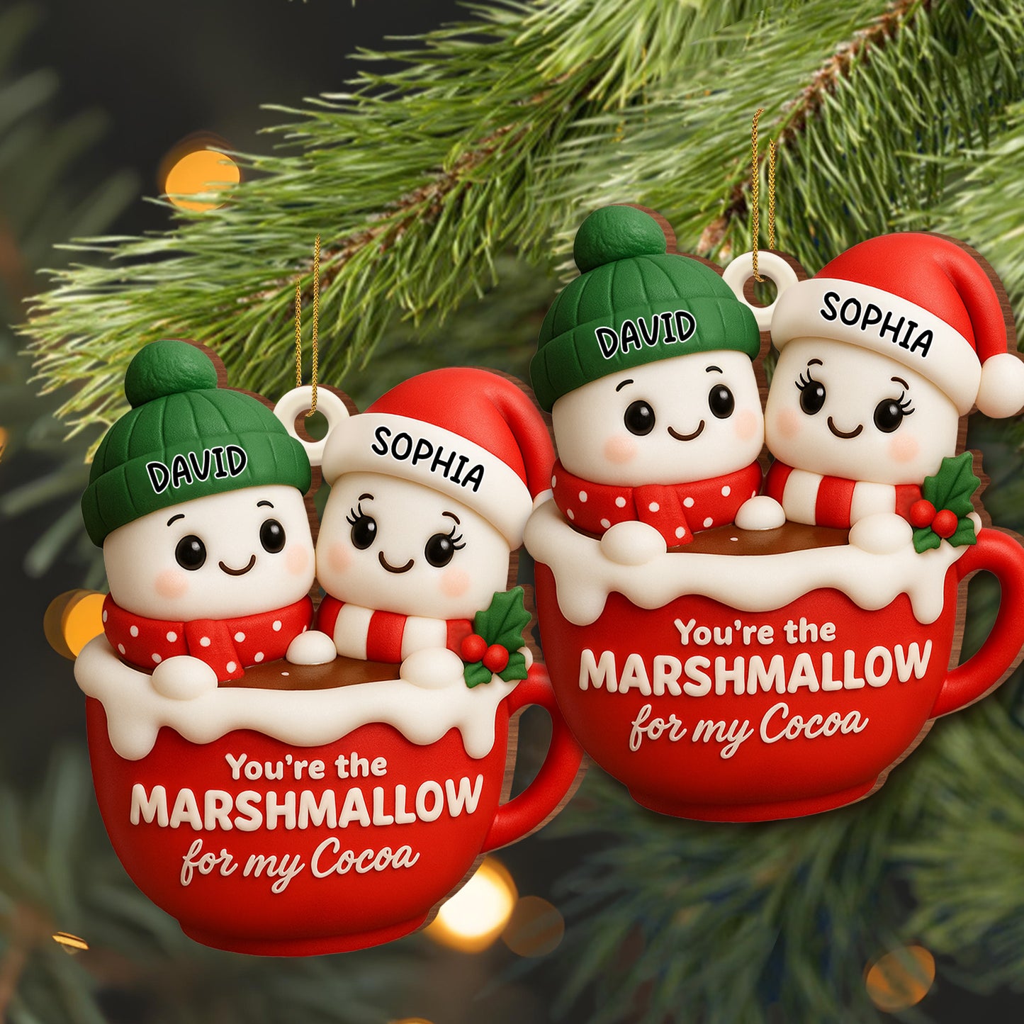 You're The Marshmallow For My Cocoa, Festive Mug Ornament