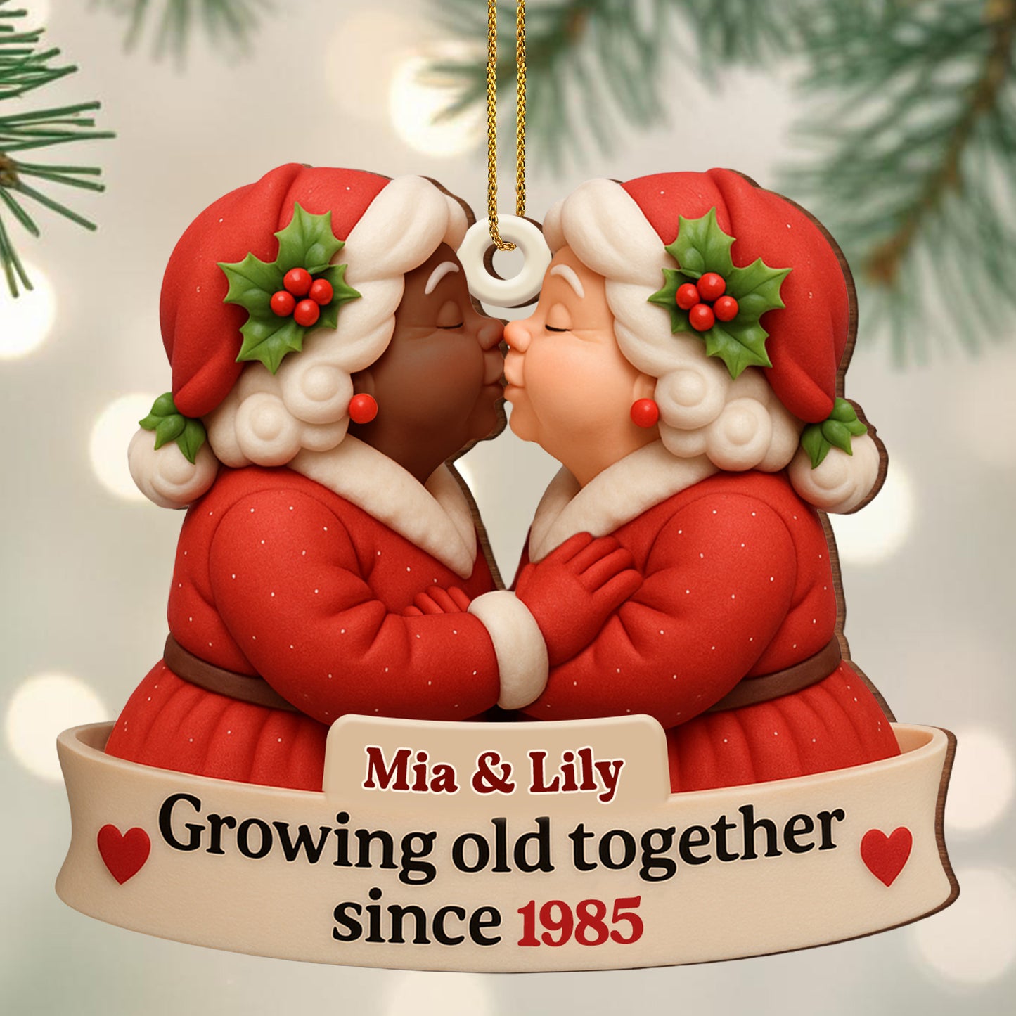 Growing Old Together, Santa Hats And Hearts