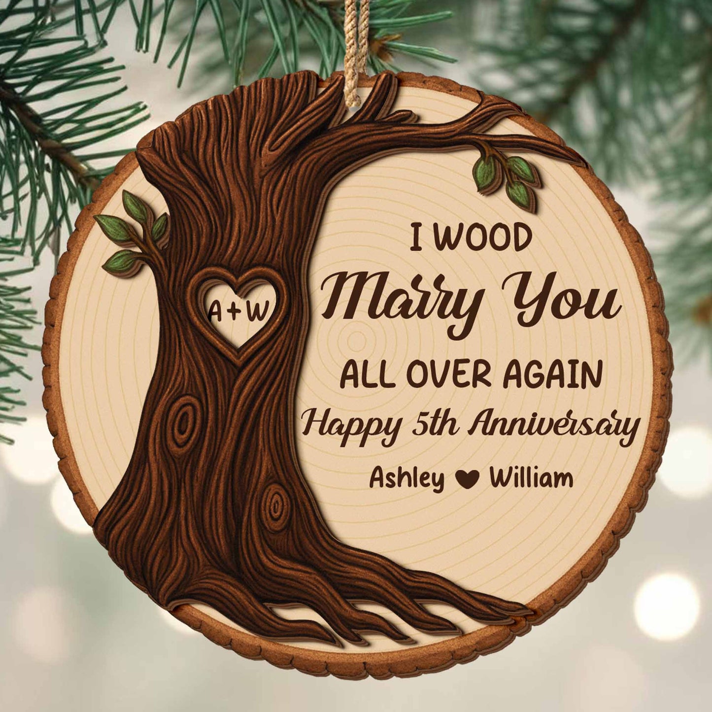I Wood Marry You All Over Again, Tree Design