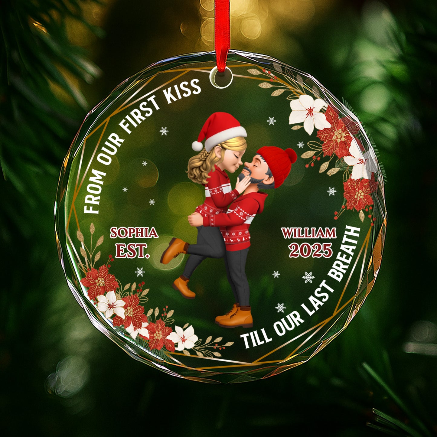 From Our First Kiss Till Our Last Breath, Couple And Flowers