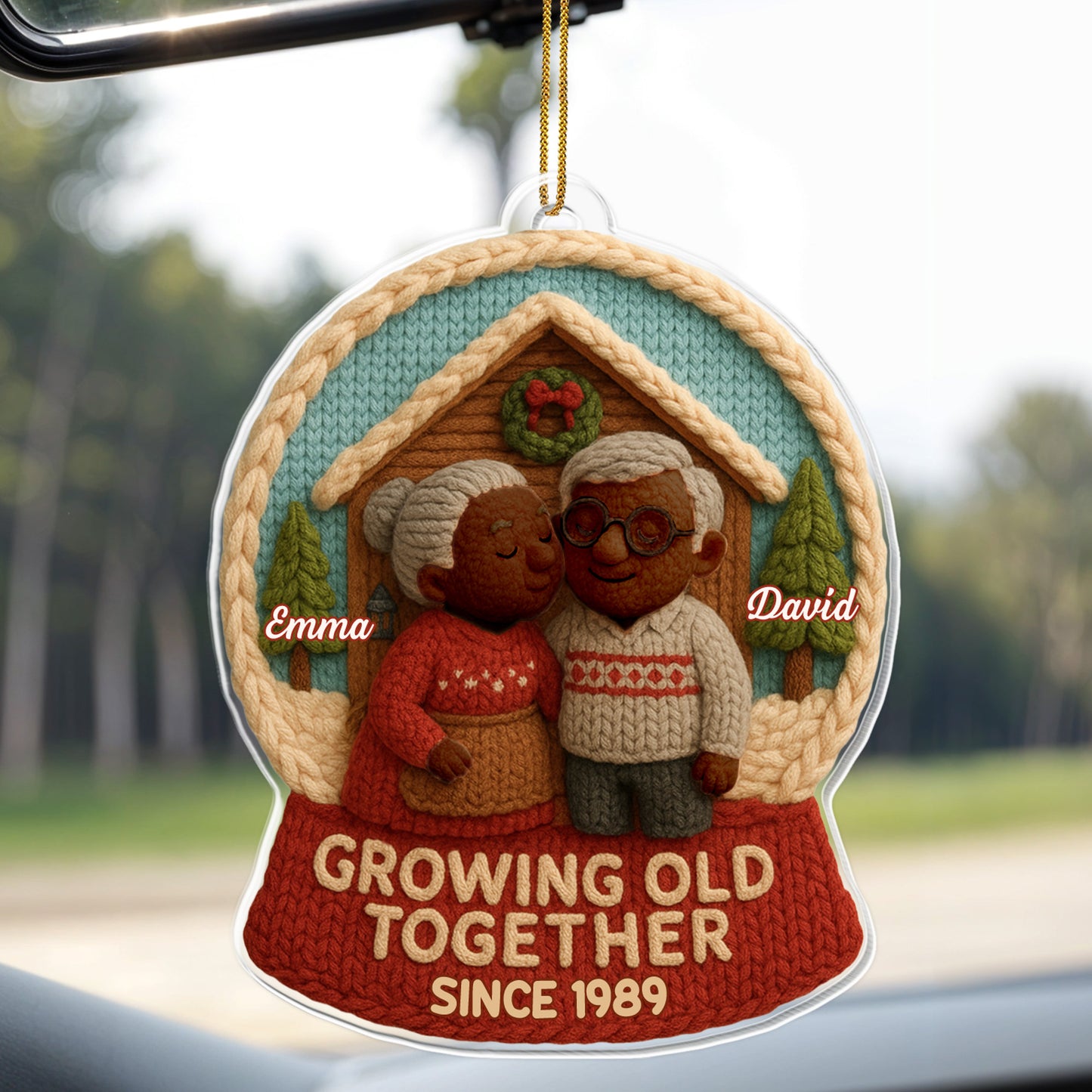 Growing Old Together With Elderly Couple Ornament