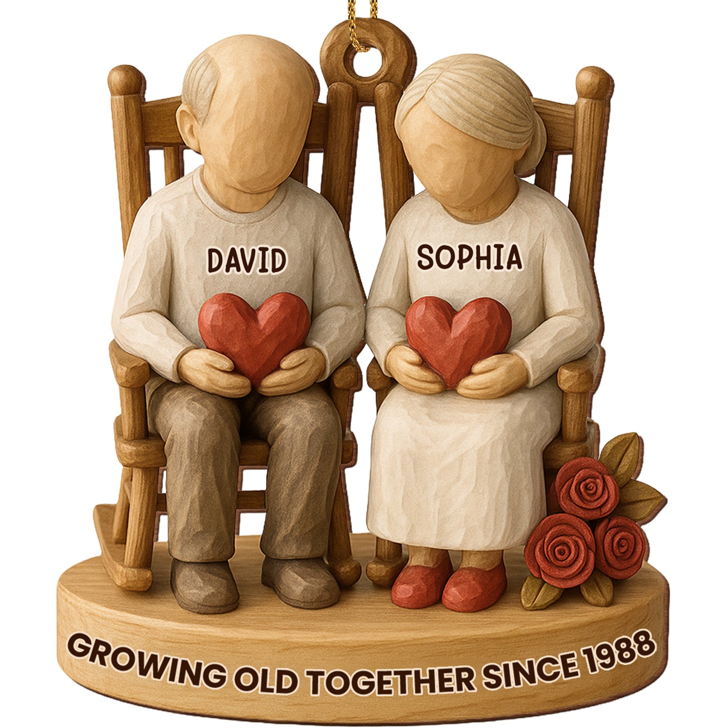 Growing Old Together With Hearts And Roses