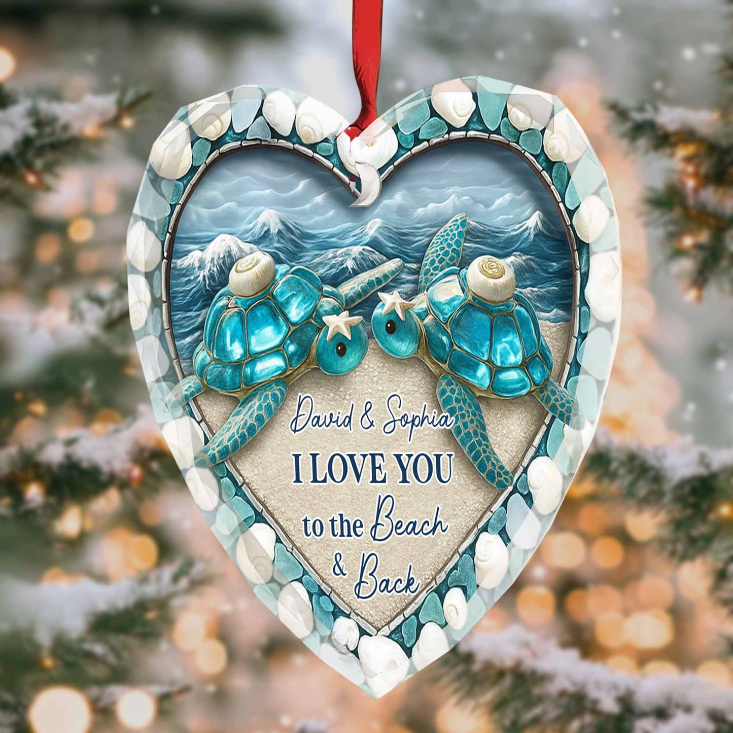 I Love You To The Beach And Back Featuring Turtles And Shells