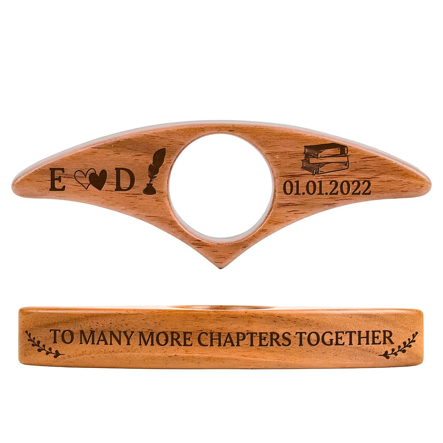 To Many More Chapters Together Wooden Page Holder