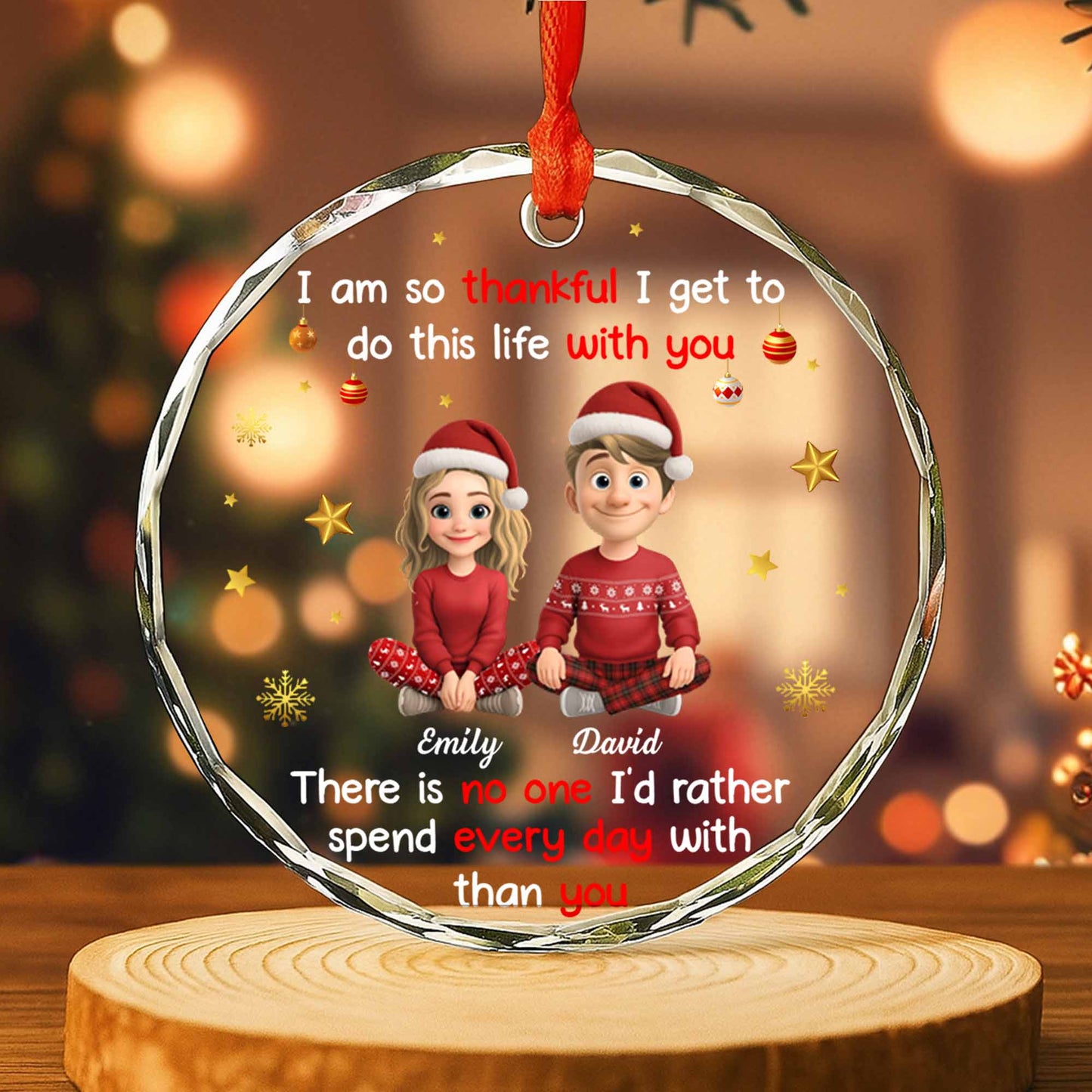 Thankful To Spend Every Day With You, Couple And Christmas Decor