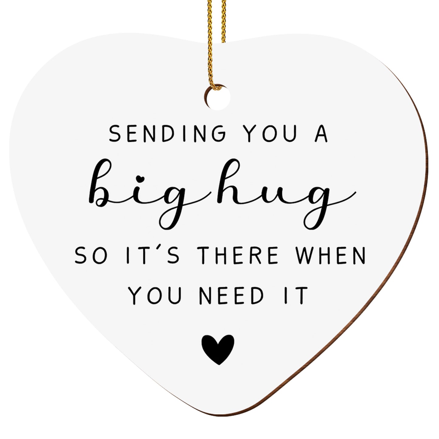 Sending You A Big Hug Heart Shaped Ornament