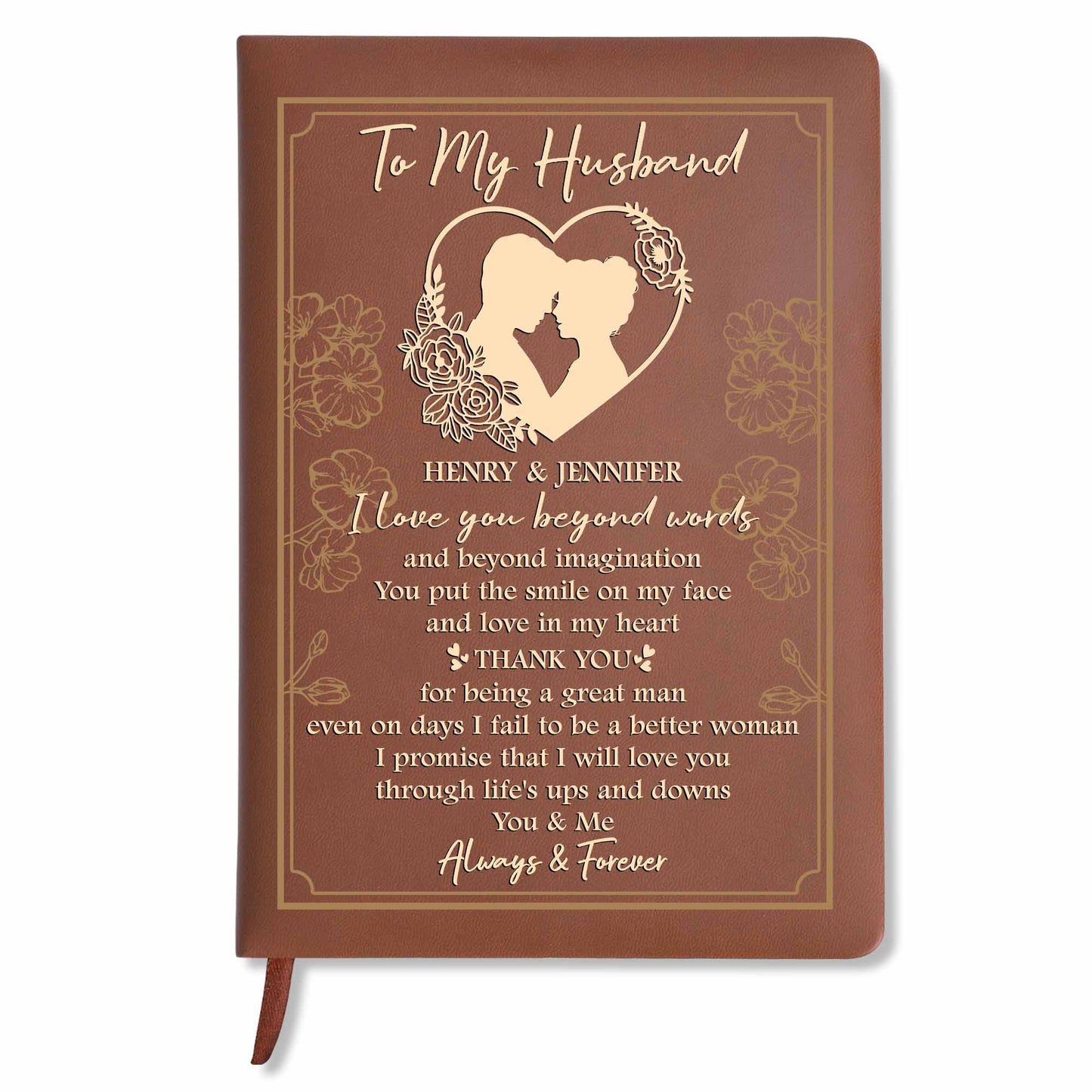 I Love You Beyond Words, Heart And Flowers Design