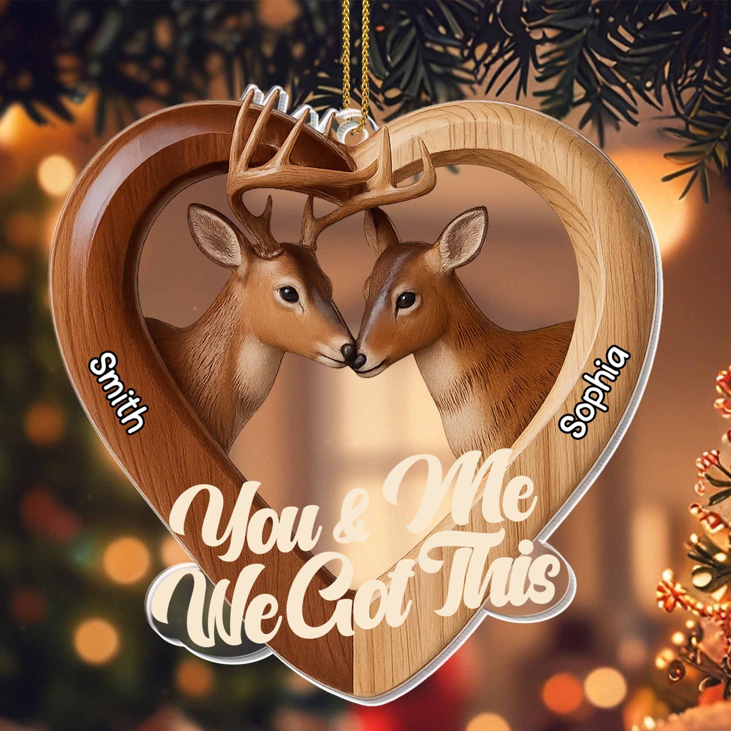 You & Me We Got This, Heart-Shaped Deer Design