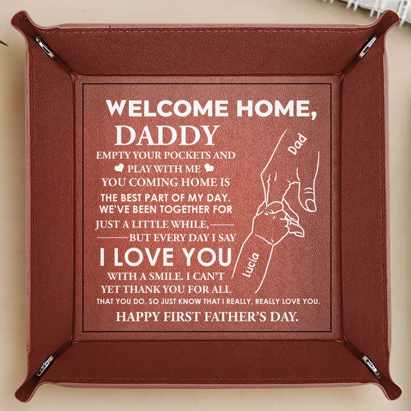 Welcome Home, Daddy, Hand Holding