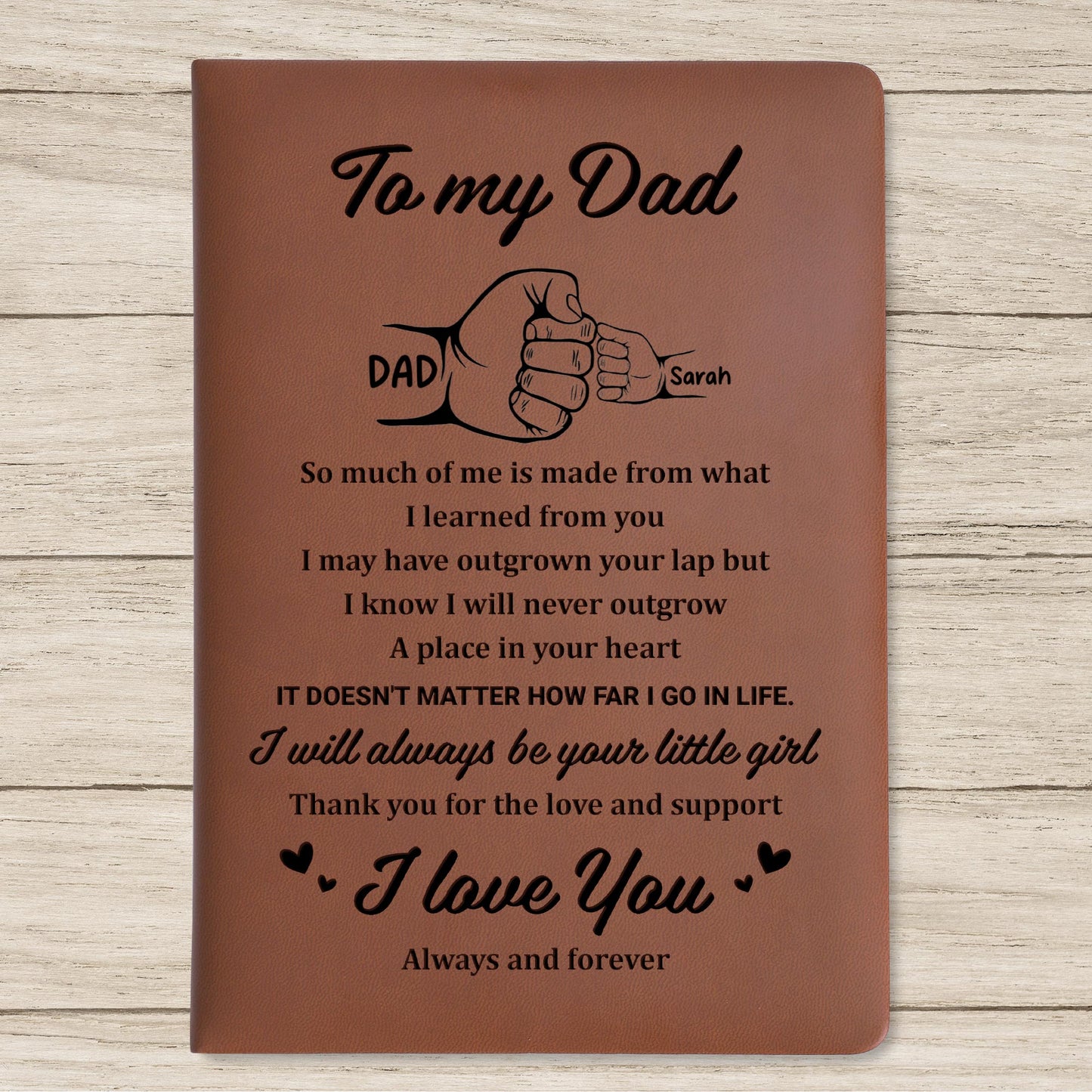 To My Dad, Always Be Your Little Girl, Thumbs Up and Heart