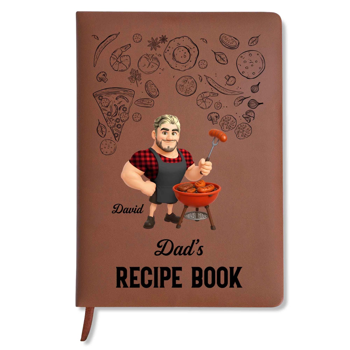 Dad's Recipe Book, Man Cooking And Food Items
