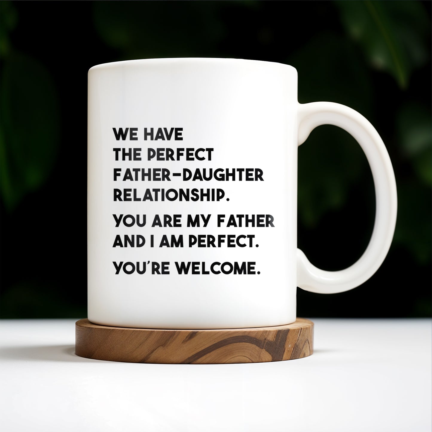 WE HAVE THE PERFECT FATHER-DAUGHTER RELATIONSHIP - Personalized Custom Coffee Mug - DAD020_MG