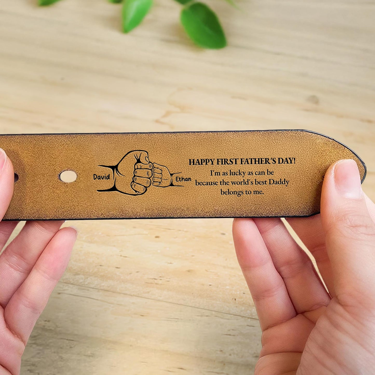 Happy First Father's Day, I'm As Lucky As Can Be, Handshake