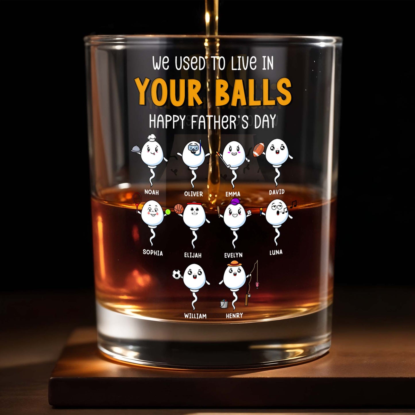 We Used To Live In Your Balls, Happy Father's Day, Cartoon Sperms