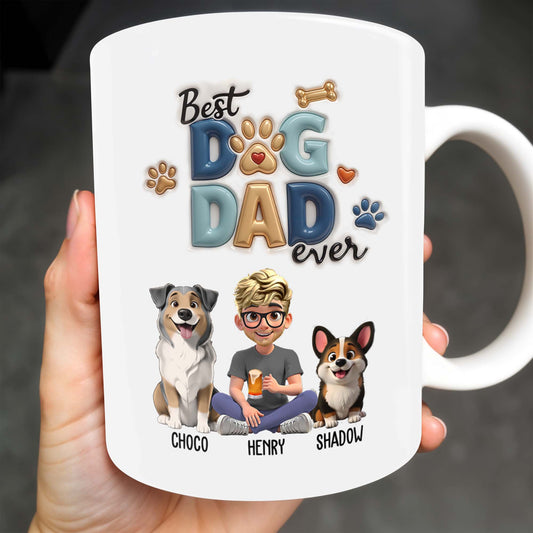 Best Dog Dad Ever, Dogs, Paws, And Beer Mug