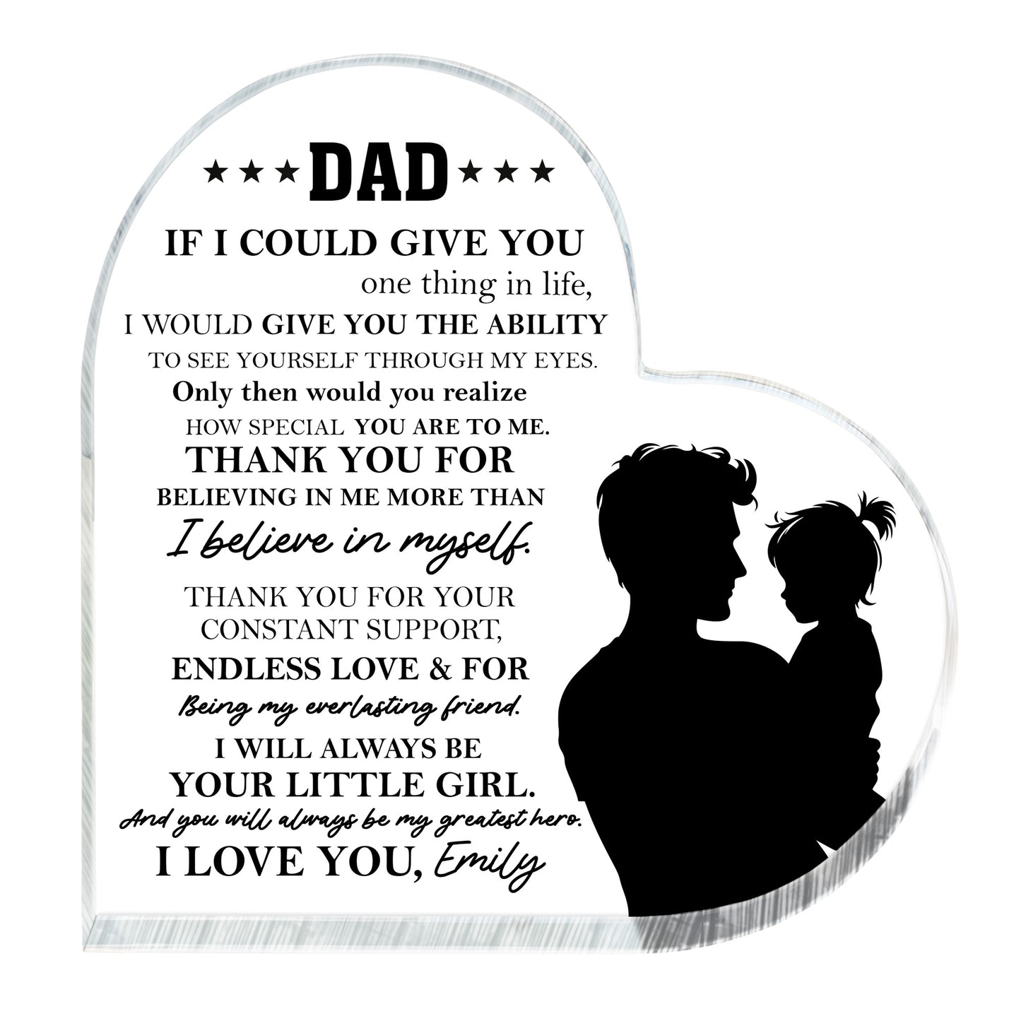 Dad, If I Could Give You One Thing In Life, Father and Daughter Silhouette