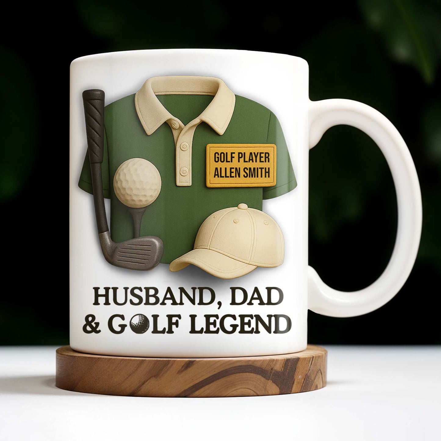 Husband, Dad & Golf Legend, Golf Club and Ball